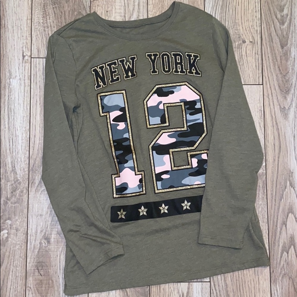 Children’s Place green New York 12 long sleeve top size large